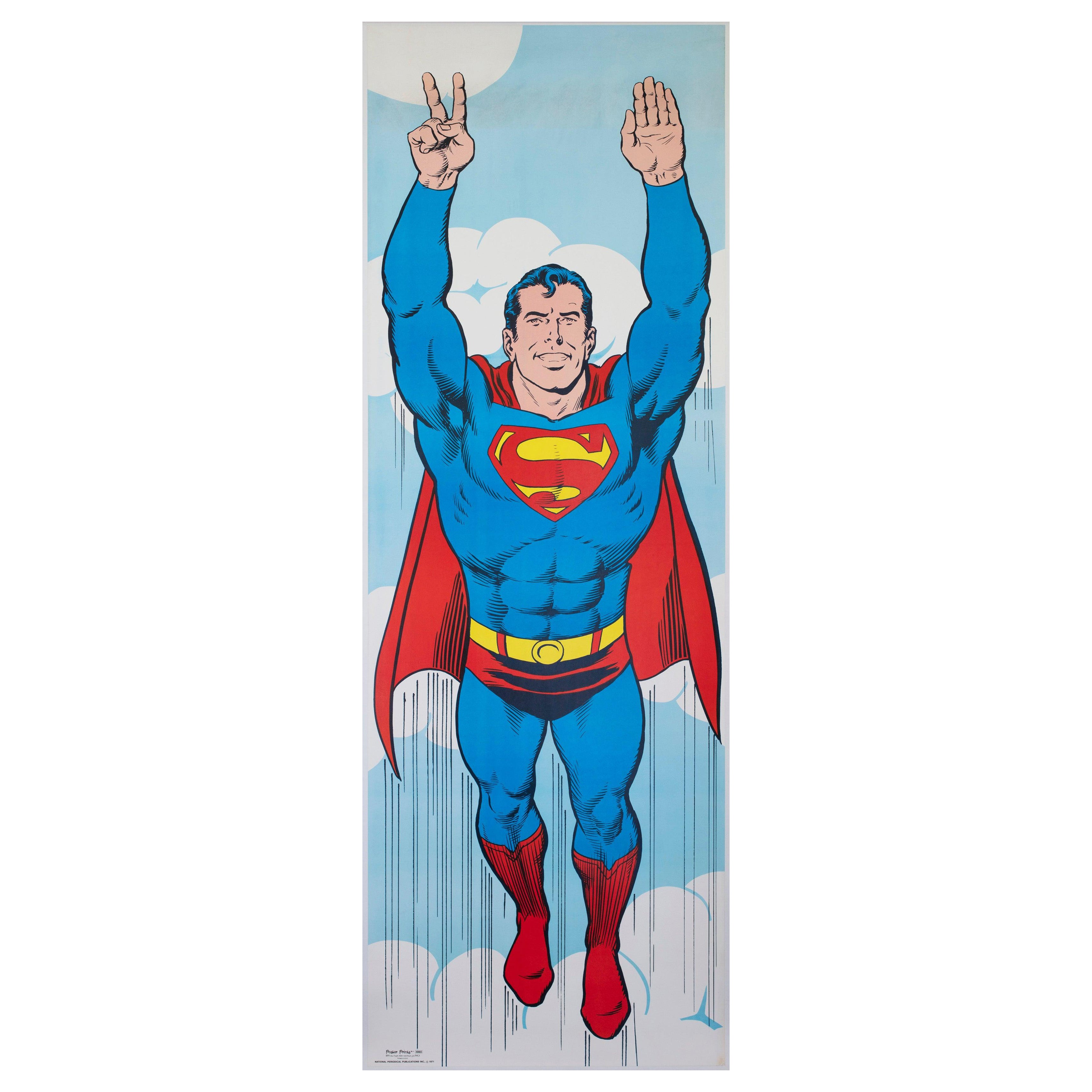 Superman 1971 Türverkleidung DC Prints US Special Poster, Swan und Anderson im Angebot