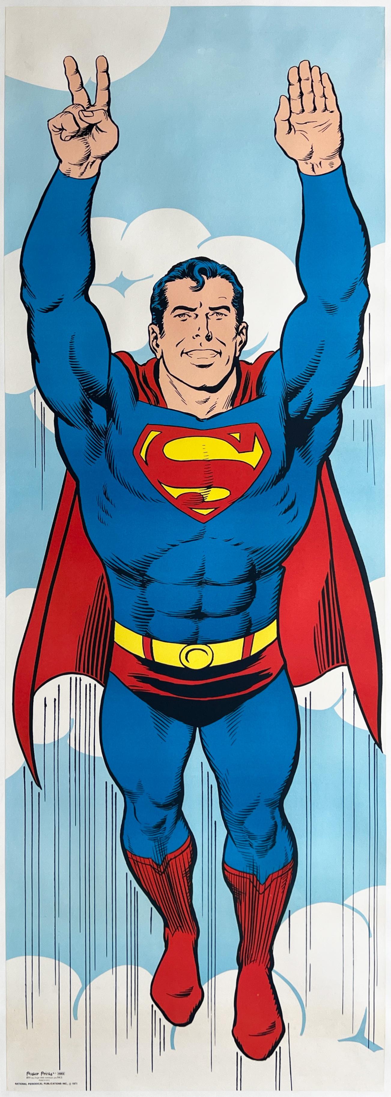 Poster vintage di Superman 1971 Peace US Door Panel su 1stDibs