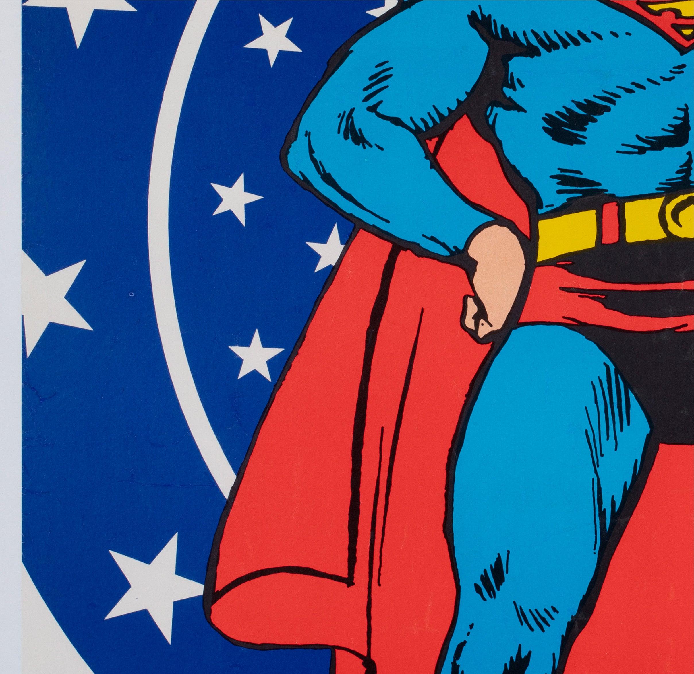XX secolo Poster d'epoca di Superman 1971 con pannello della pace di Bullseye, Swan and Anderson in vendita