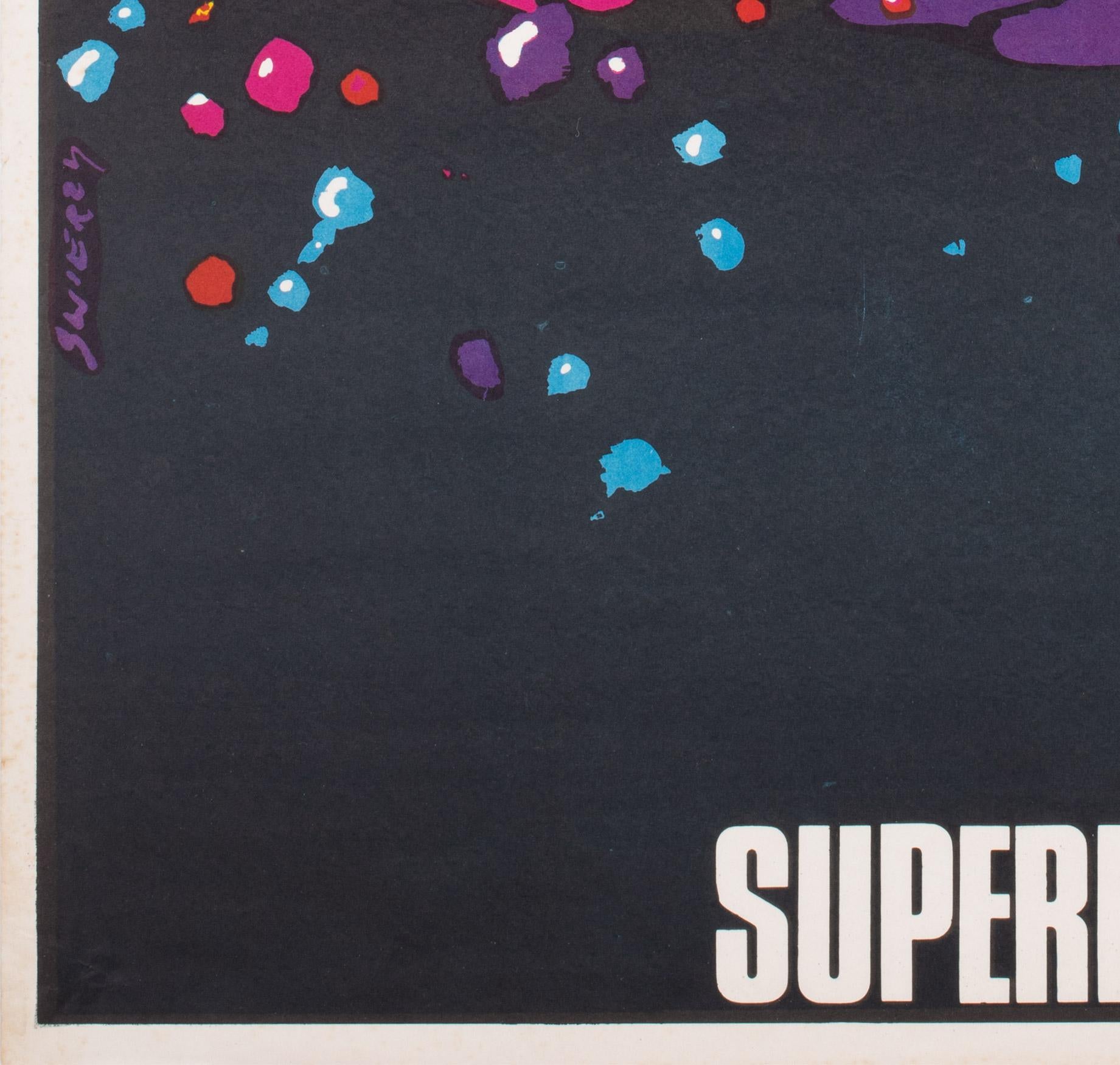 Affiche d'origine polonaise du film Superman 3, 1985, Waldemar Swierzy en vente 1