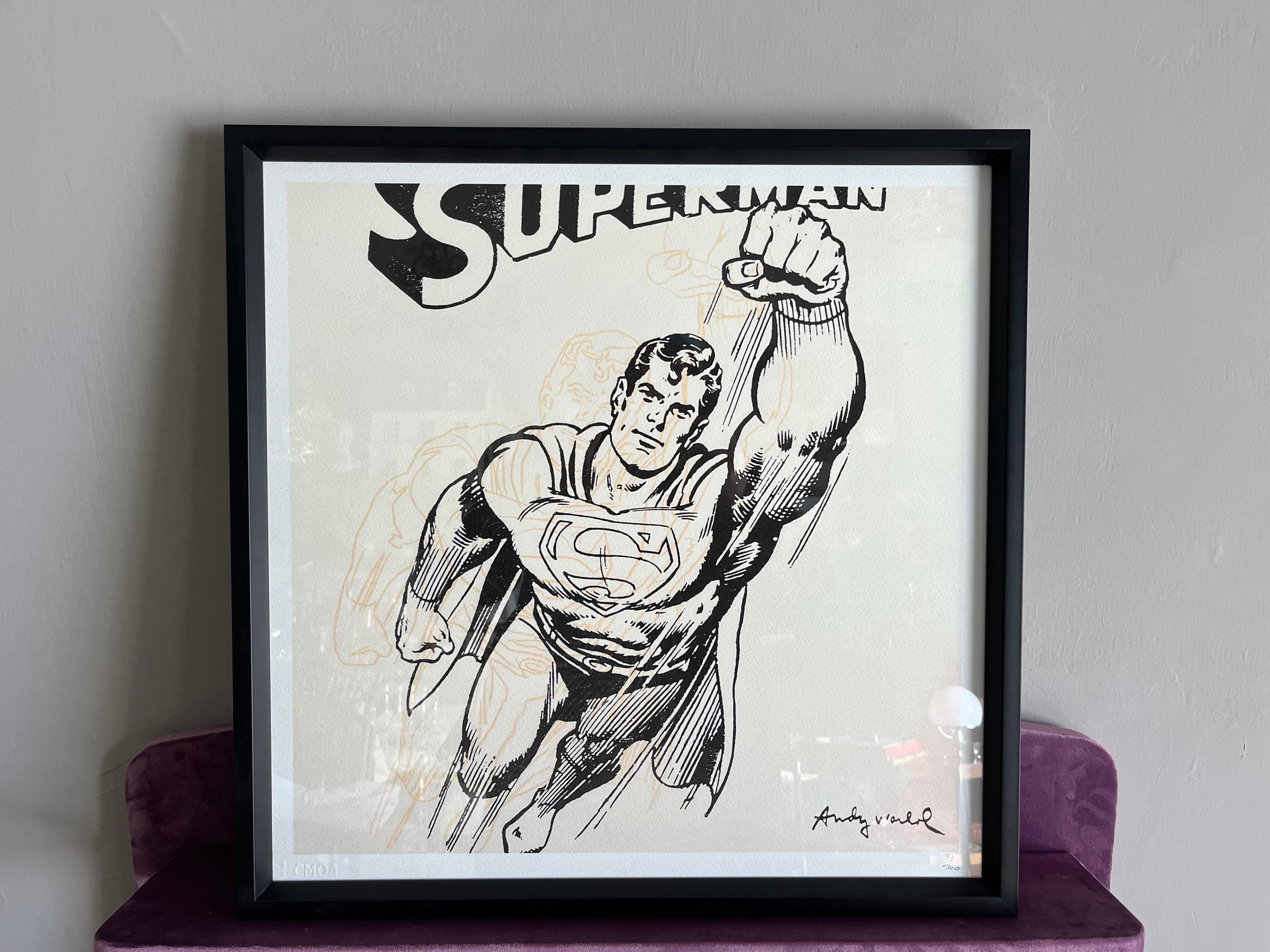 Superman di Andy Warhol edizione Limitata con certificato  (Papier) im Angebot