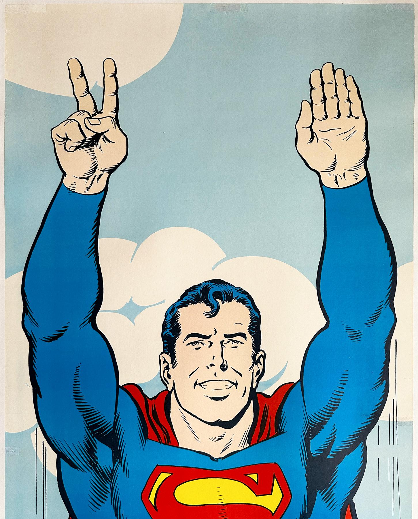 American Superman Door Panel - DC Prints Poster US Special 1971 For Sale