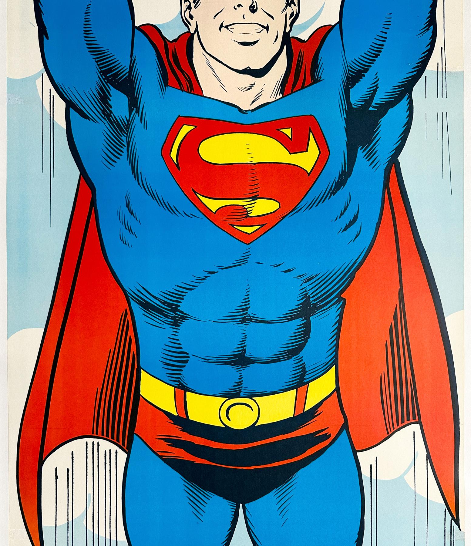 Superman Door Panel - DC Prints Poster US Special 1971 In Good Condition For Sale In Bath, Somerset