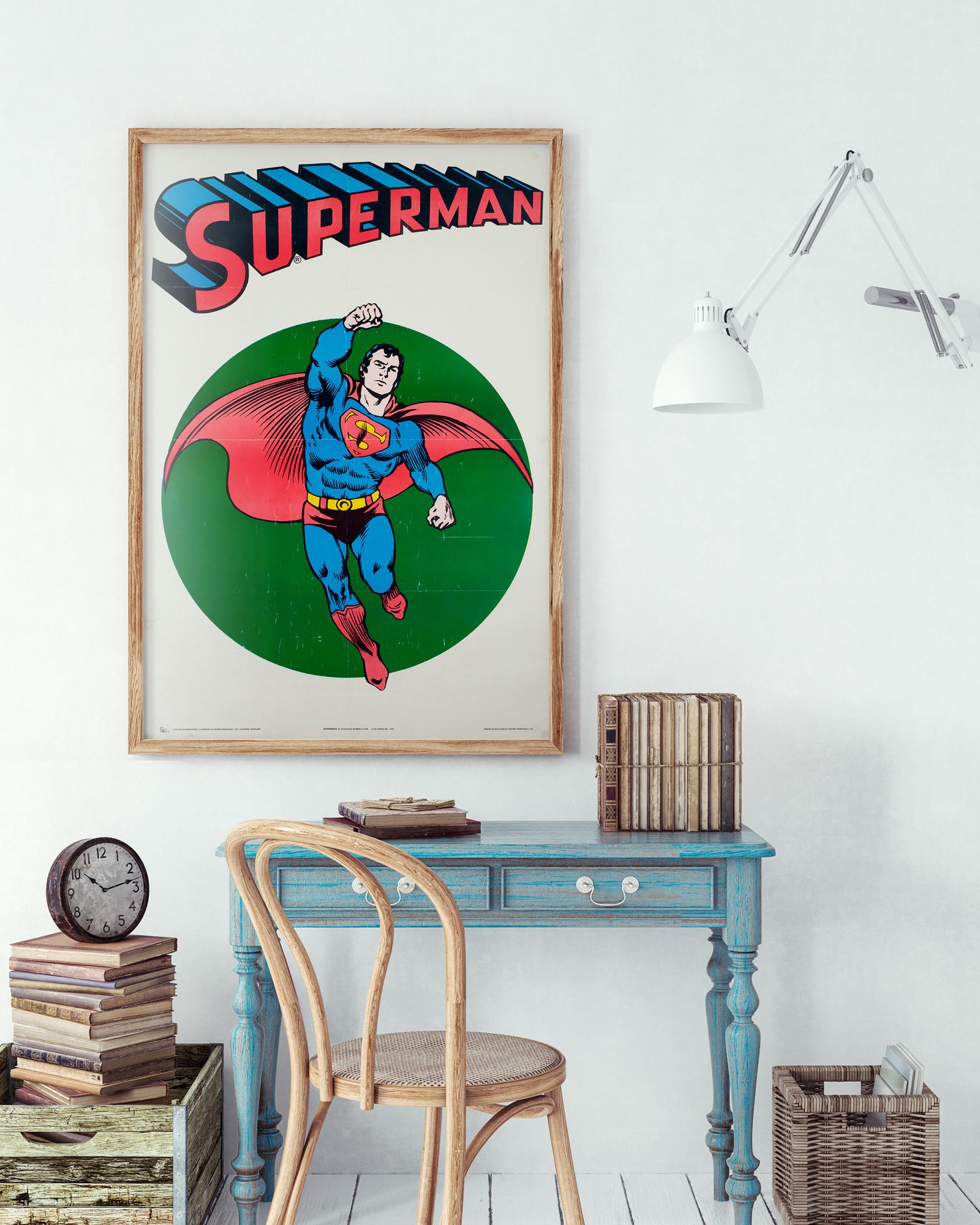 Linen Superman Original 1978 UK / British Special Poster, Superhero DC