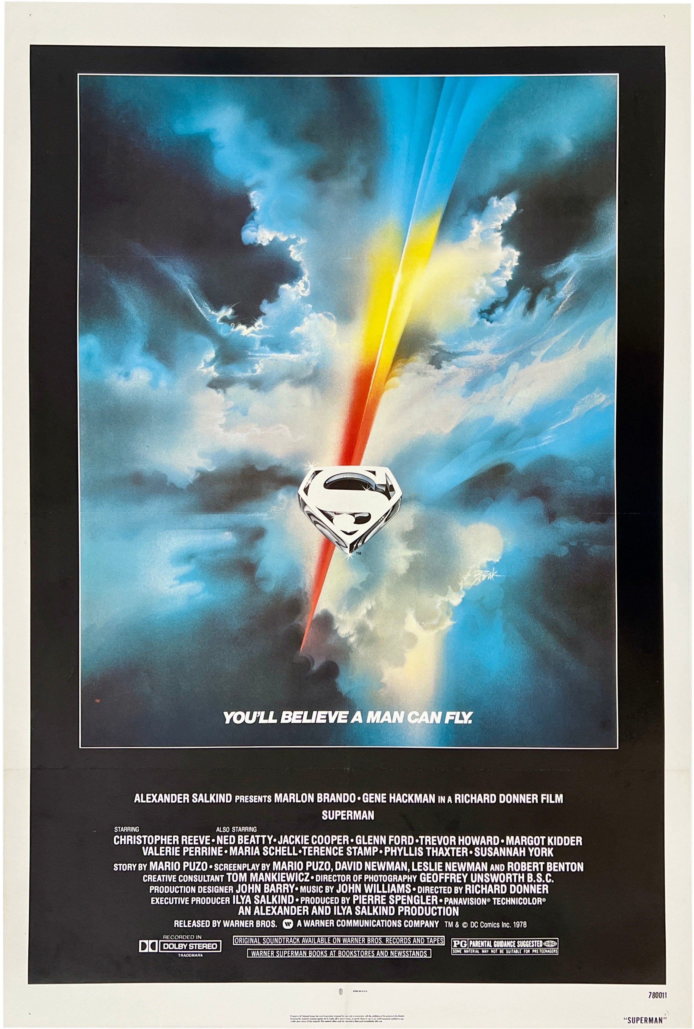 SUPERMAN – Original-Vintage-Filmplakat im NSS-Stil, 1978 im Angebot