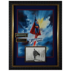 Superman The Movie Christopher Reeve Autographed Framed Memorabilia Display