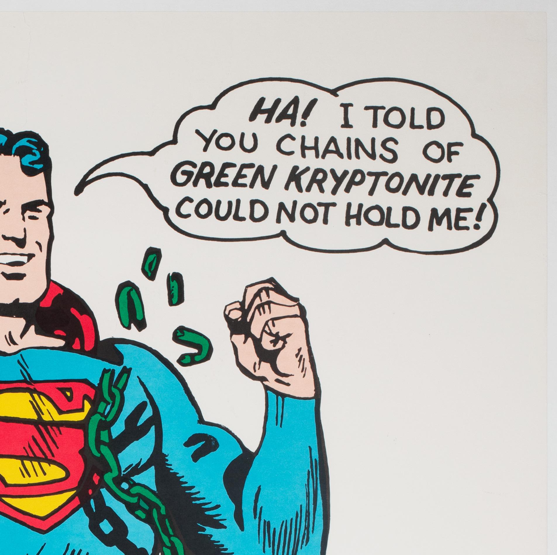 Superman, Vintage 1966, US-Poster, Superman im Zustand „Hervorragend“ im Angebot in Bath, Somerset