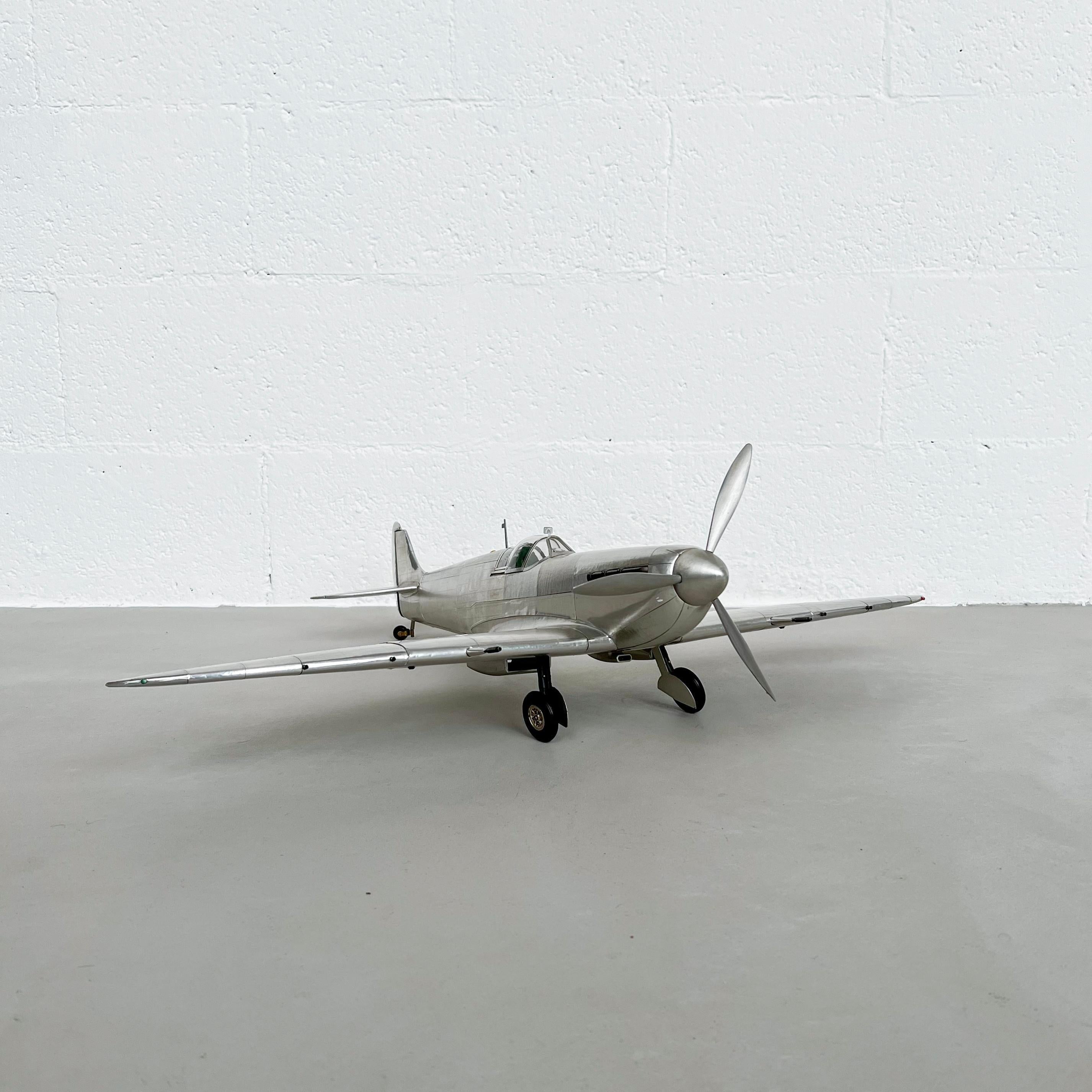 Modern Supermarine Spitfire Airplane Decorative Scale Model, Big Size, Highly Detailed For Sale