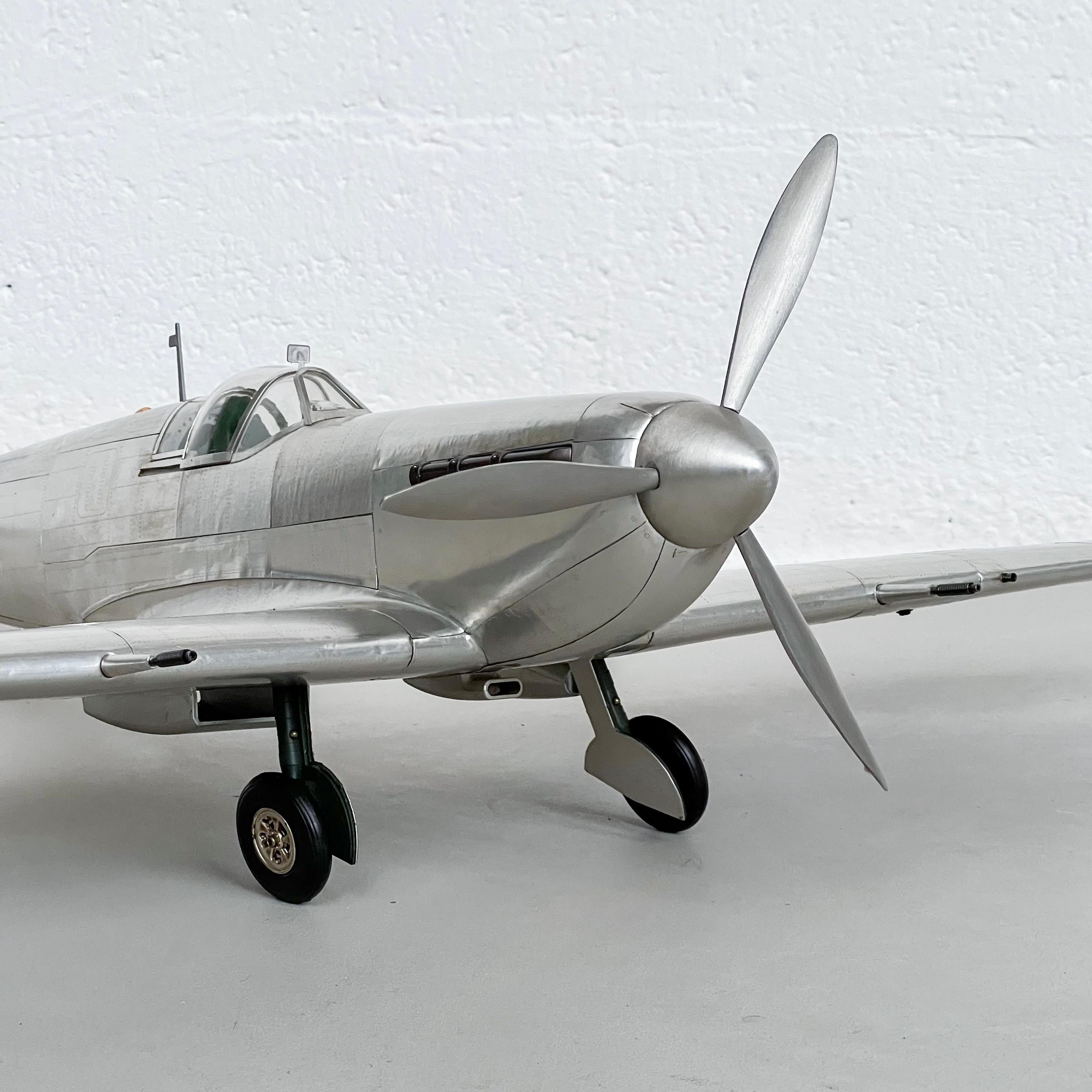 Italian Supermarine Spitfire Airplane Decorative Scale Model, Big Size, Highly Detailed For Sale