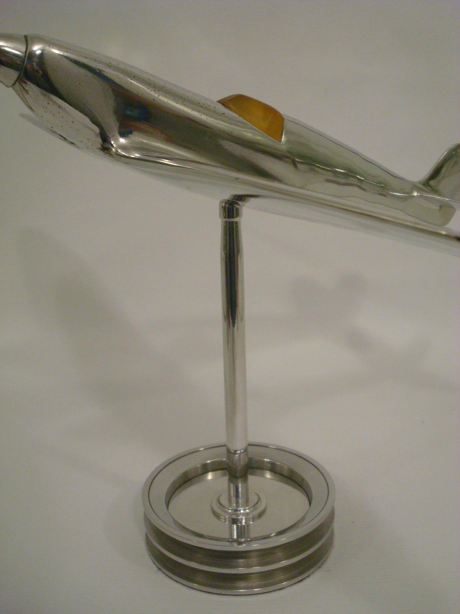 Supermarine Spitfire Airplane Model, Desk Sculpture, U.K. 1930´s For Sale 1