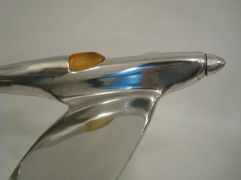 Supermarine Spitfire Airplane Model, Desk Sculpture, U.K. 1930´s For Sale at 1stDibs