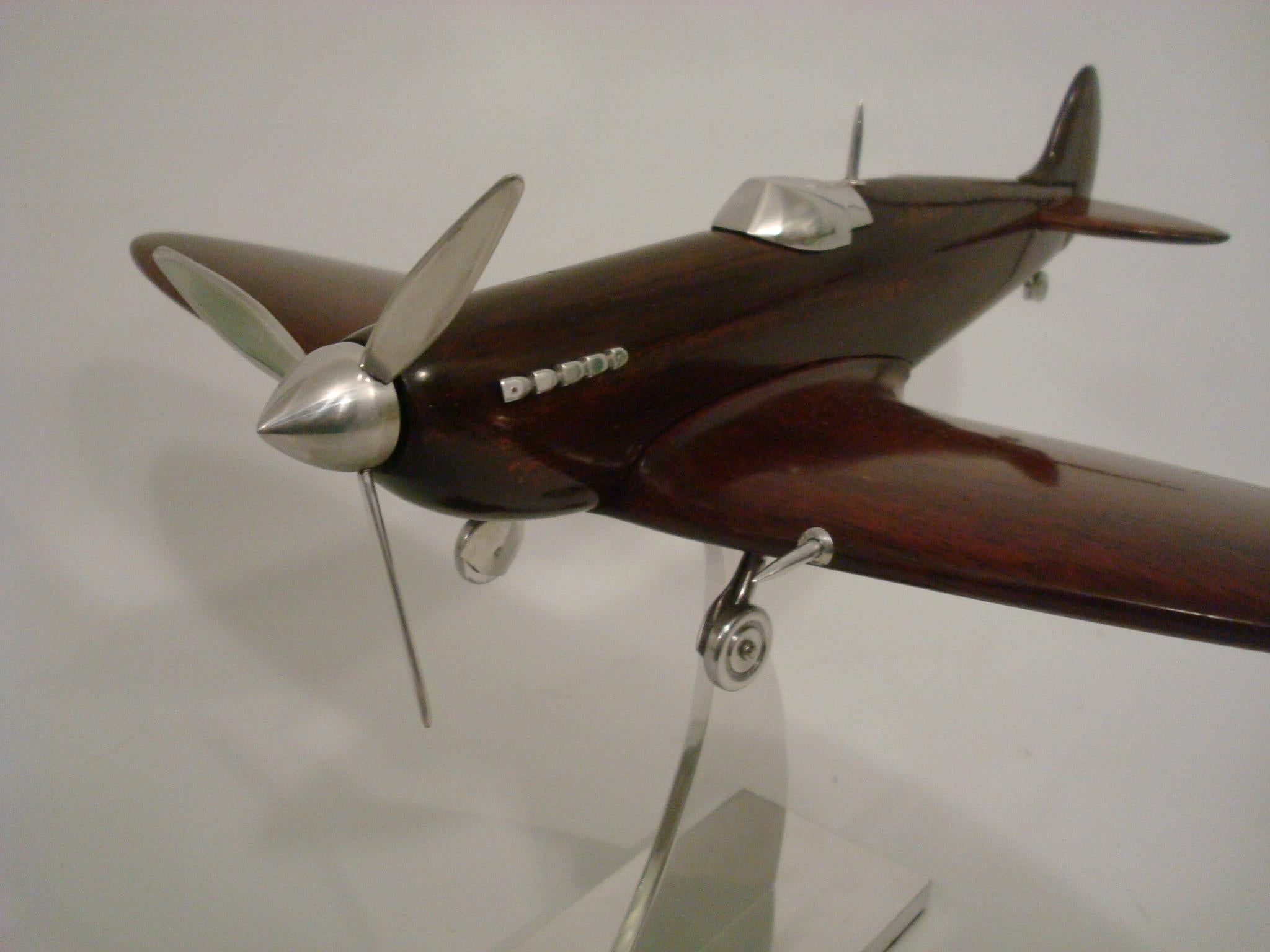 wooden spitfire model