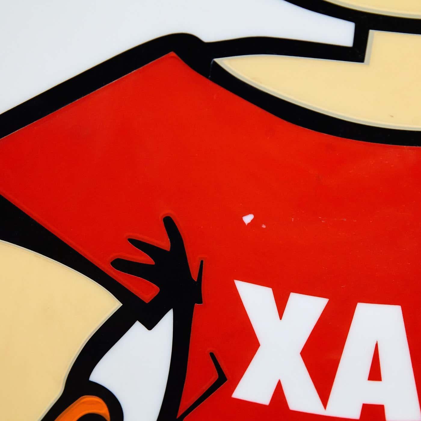 Mid-Century Modern Supermarket Light Sign 'Xavi S'agaro', circa 1970 For Sale