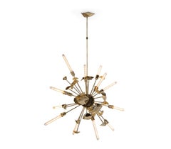 Supernova Chandelier in Gold-Plated Casted Brass by Boca do Lobo