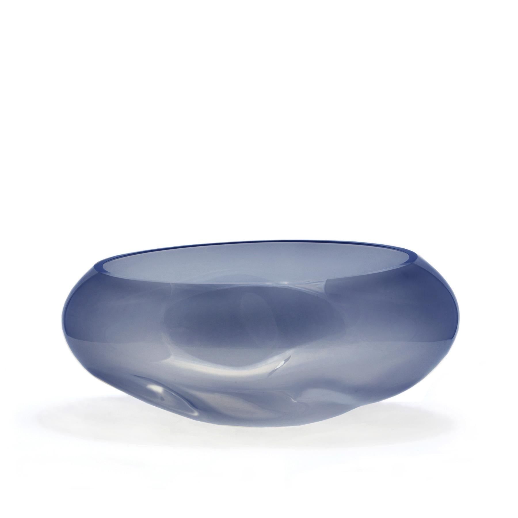 Post-Modern Supernova I Steel Blue M Bowl + Vase by ELOA For Sale
