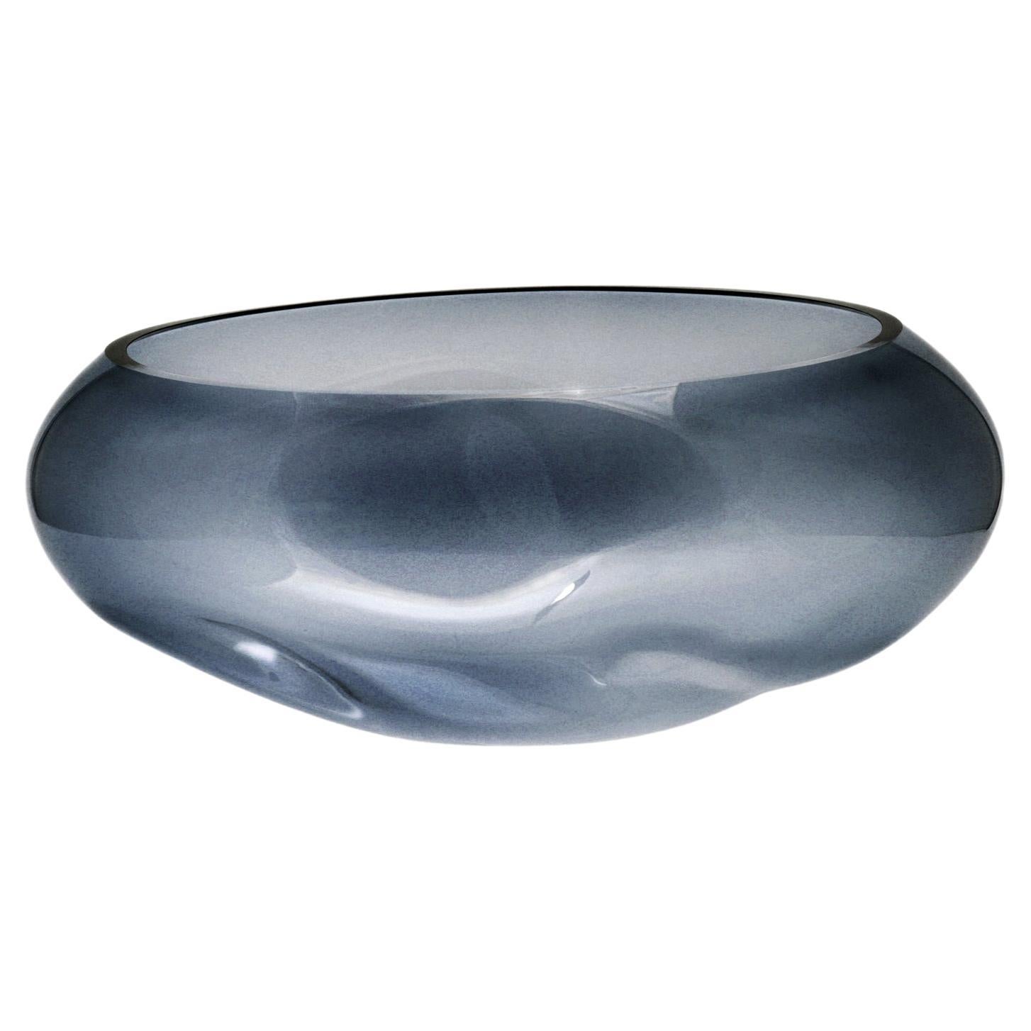 Supernova I Steel Blue M Bowl + Vase by ELOA For Sale