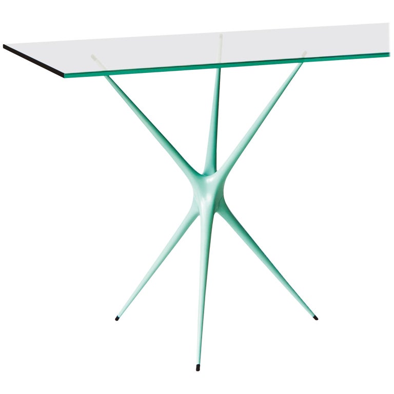 Supernova Recycled Cast Aluminum Table Leg In Seagreen By Made Supernova Recycled Cast Aluminum Table Leg In Seagreen By Made Ratio For