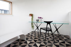 Supernova, Recycled Cast Aluminum & Glass Desk in Black by Made in Ratio