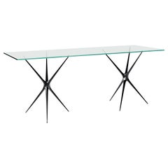 Supernova, Recycled Cast Aluminum & Glass Desk in Black by Made in Ratio