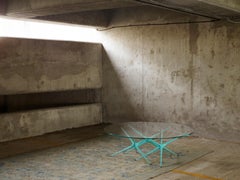 Supernova, Recycled Cast Aluminum Table Leg in Seagreen by Made in Ratio