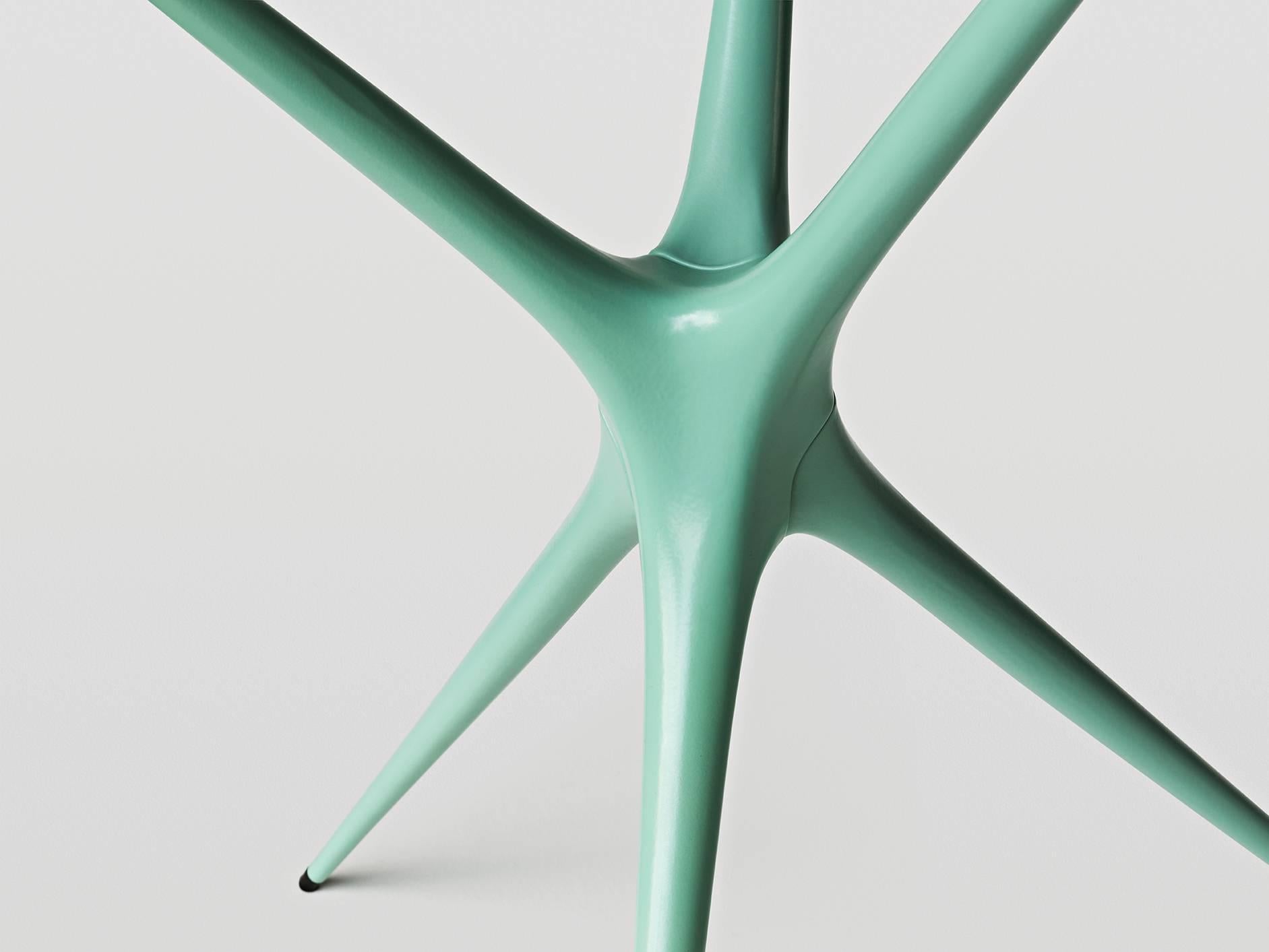 British Supernova, Recycled Cast Aluminum Table Leg in Seagreen by Made in Ratio For Sale