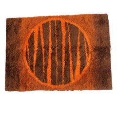 Supernova Shag Rug with Abstract Design, circa 1970