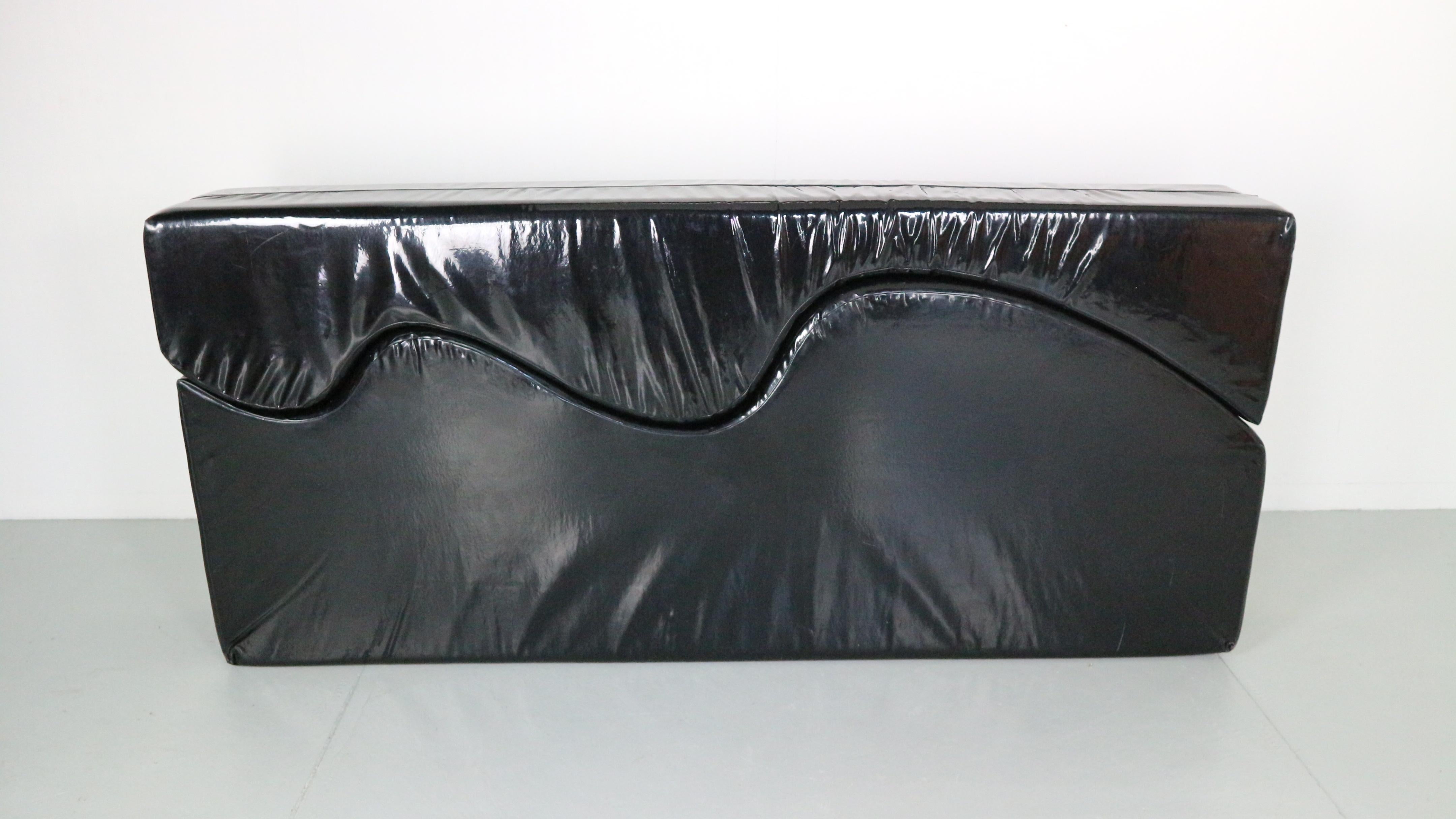 Superonda  Black Sofa by Archizoom Associati for Poltronova, 1960 Italy 1