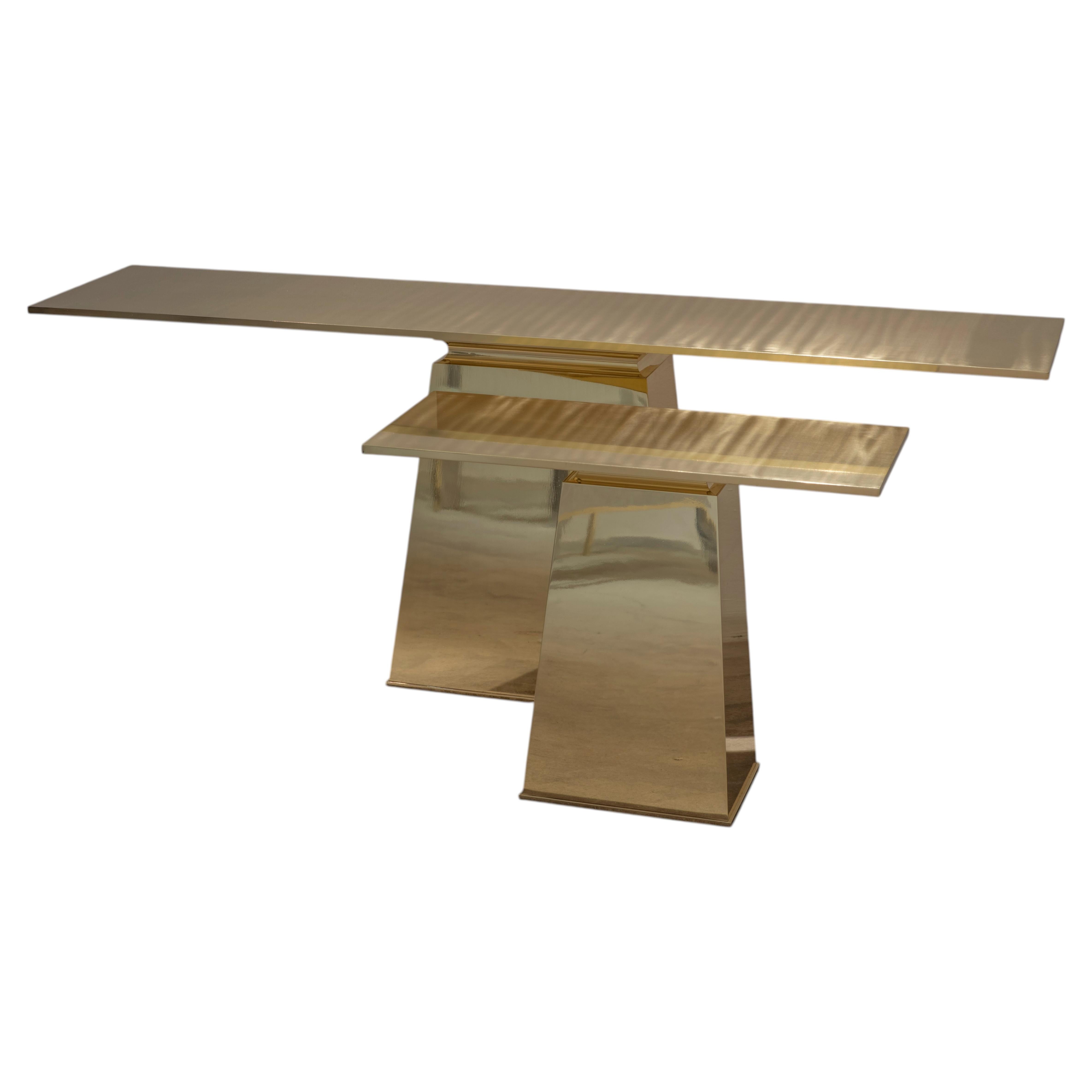Superpose Brass Maxi & Midi Tables, Contemporary Design, Made in Turkey For Sale