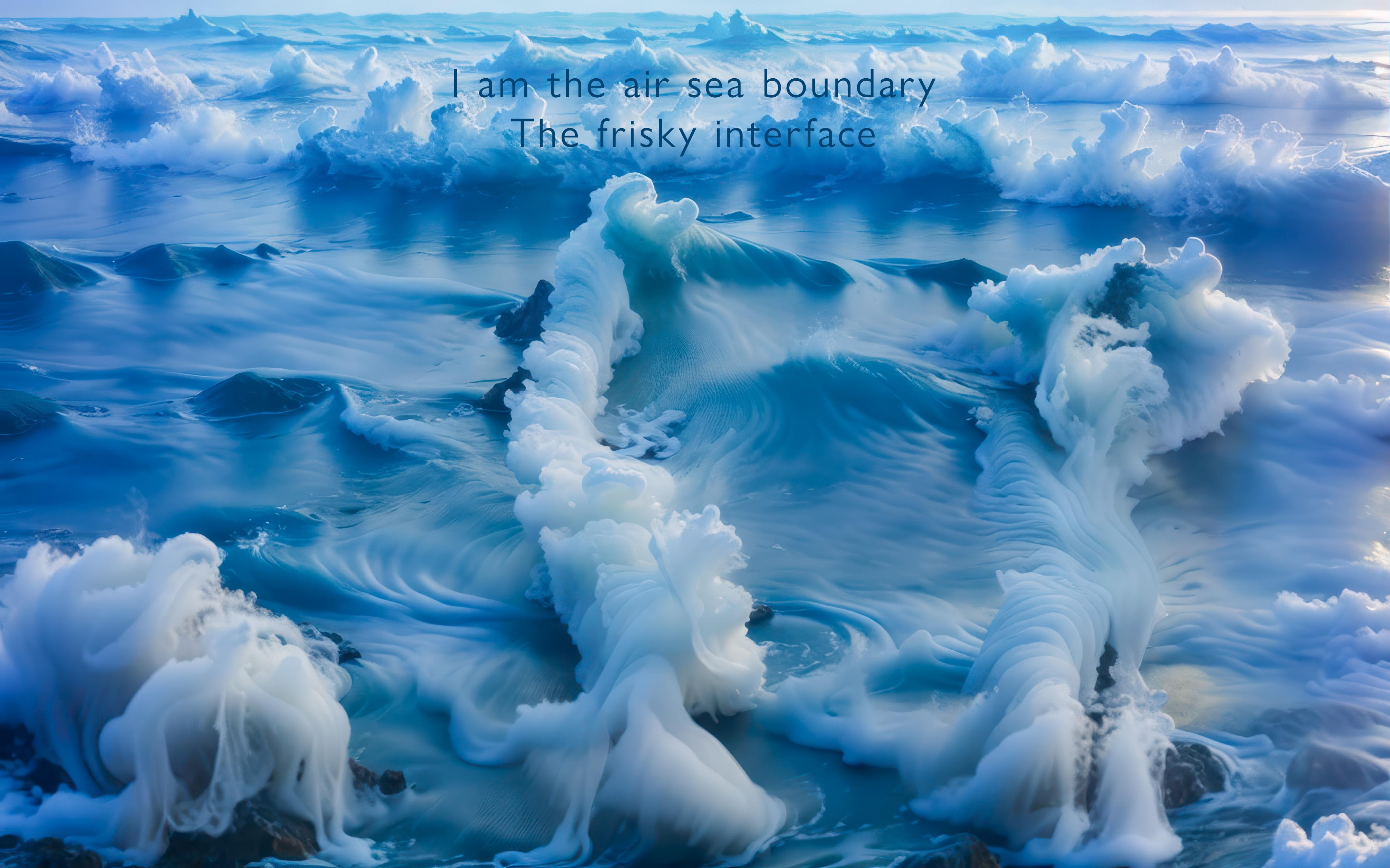 I am the air sea boundary/ The frisky interface, 2025 (WITH CAPTION) - Print by SUPERRADIANCE
