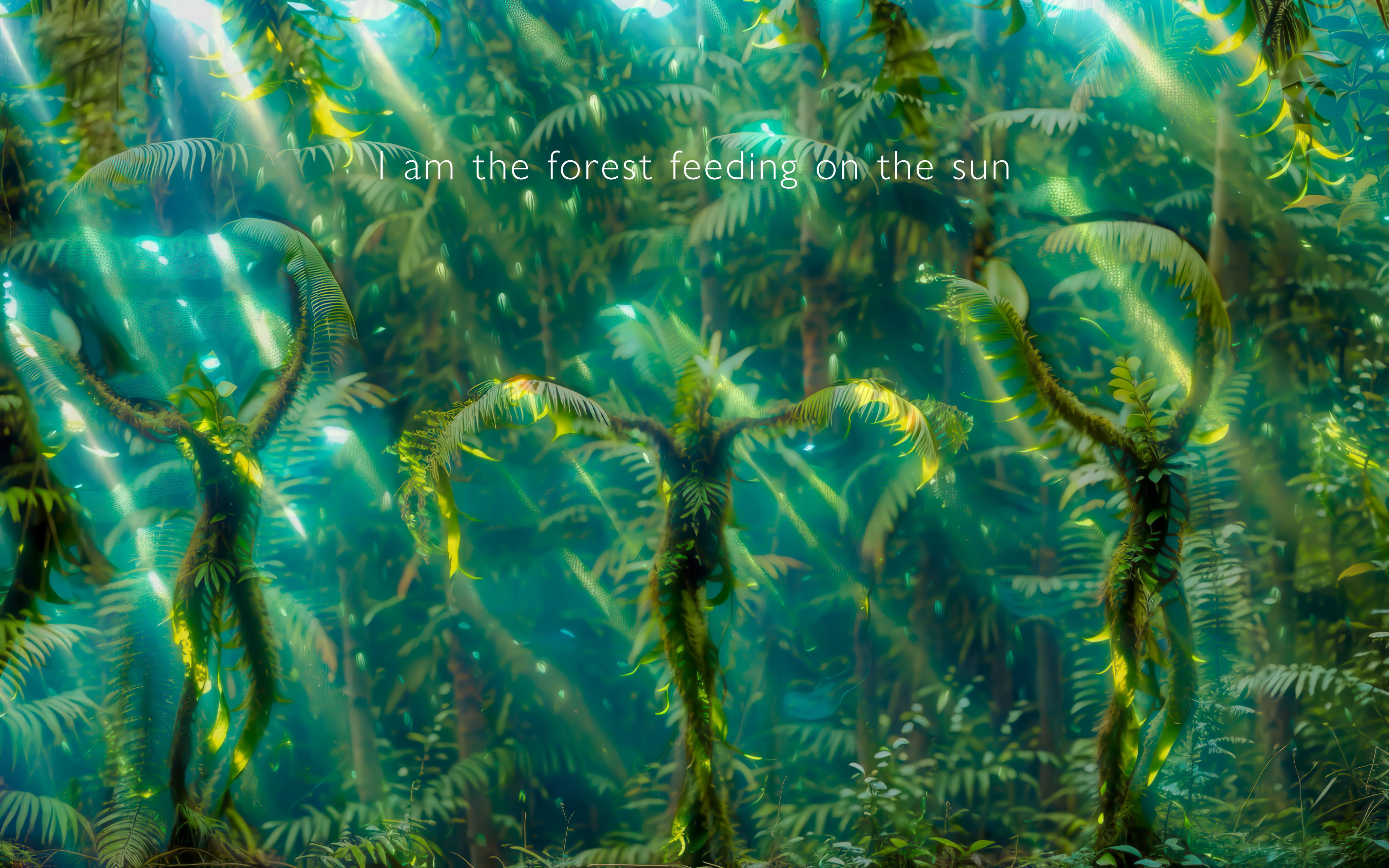 I am the forest feeding on the sun, 2025 (WITH CAPTION)
