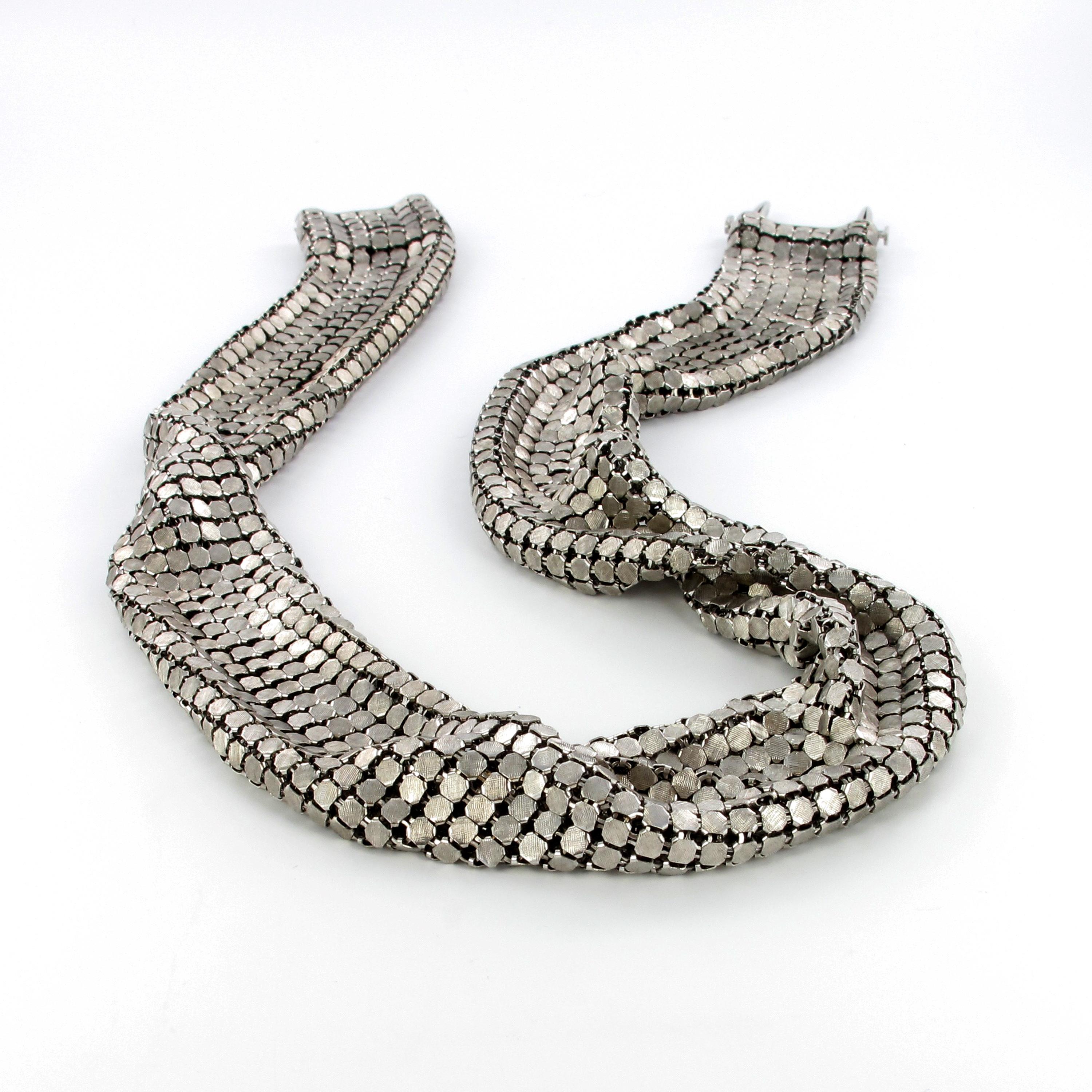 Women's or Men's Supersoft Necklace in 18 Karat White Gold