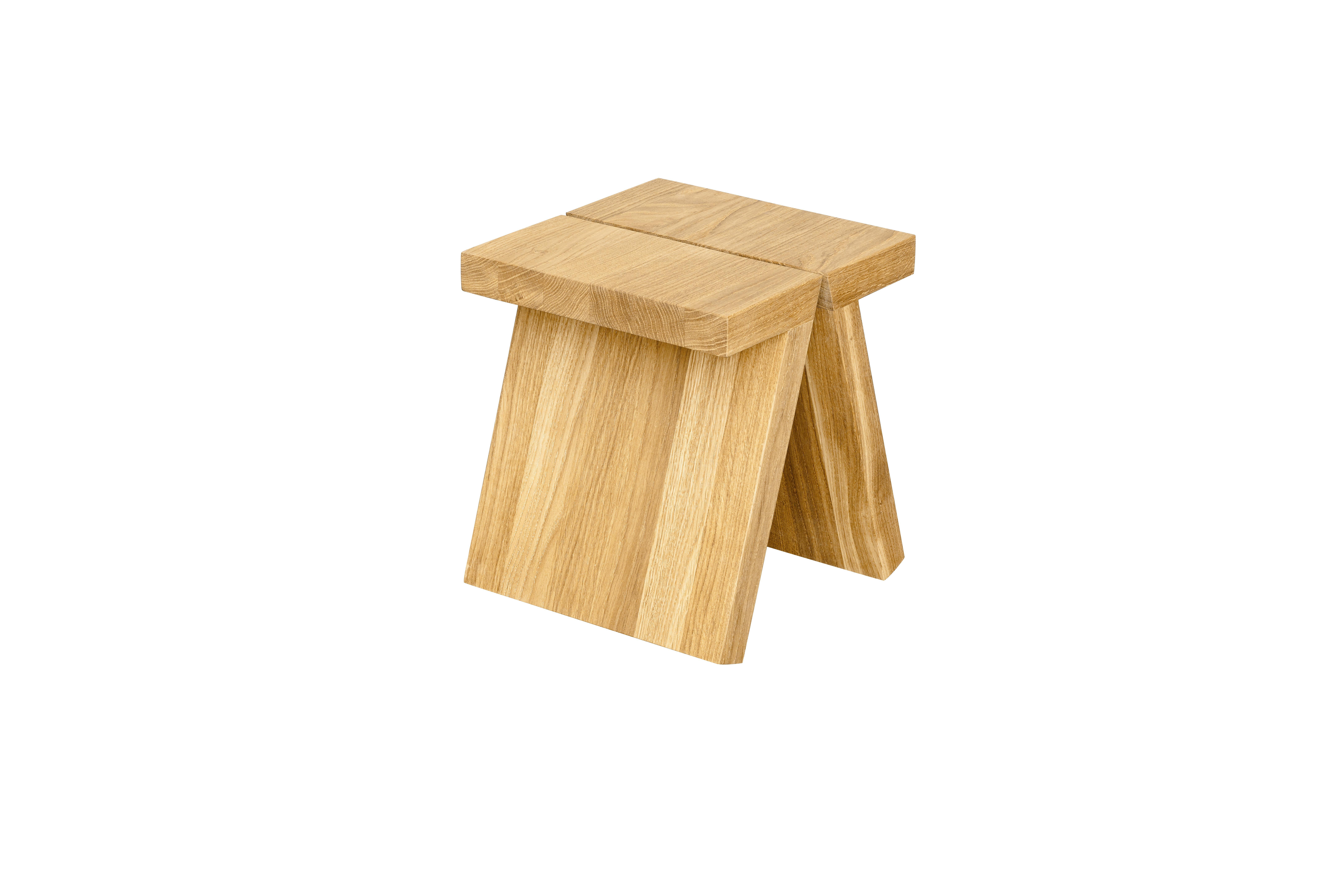 Polish Supersolid Object 1, Side Table by Fogia, Oak For Sale