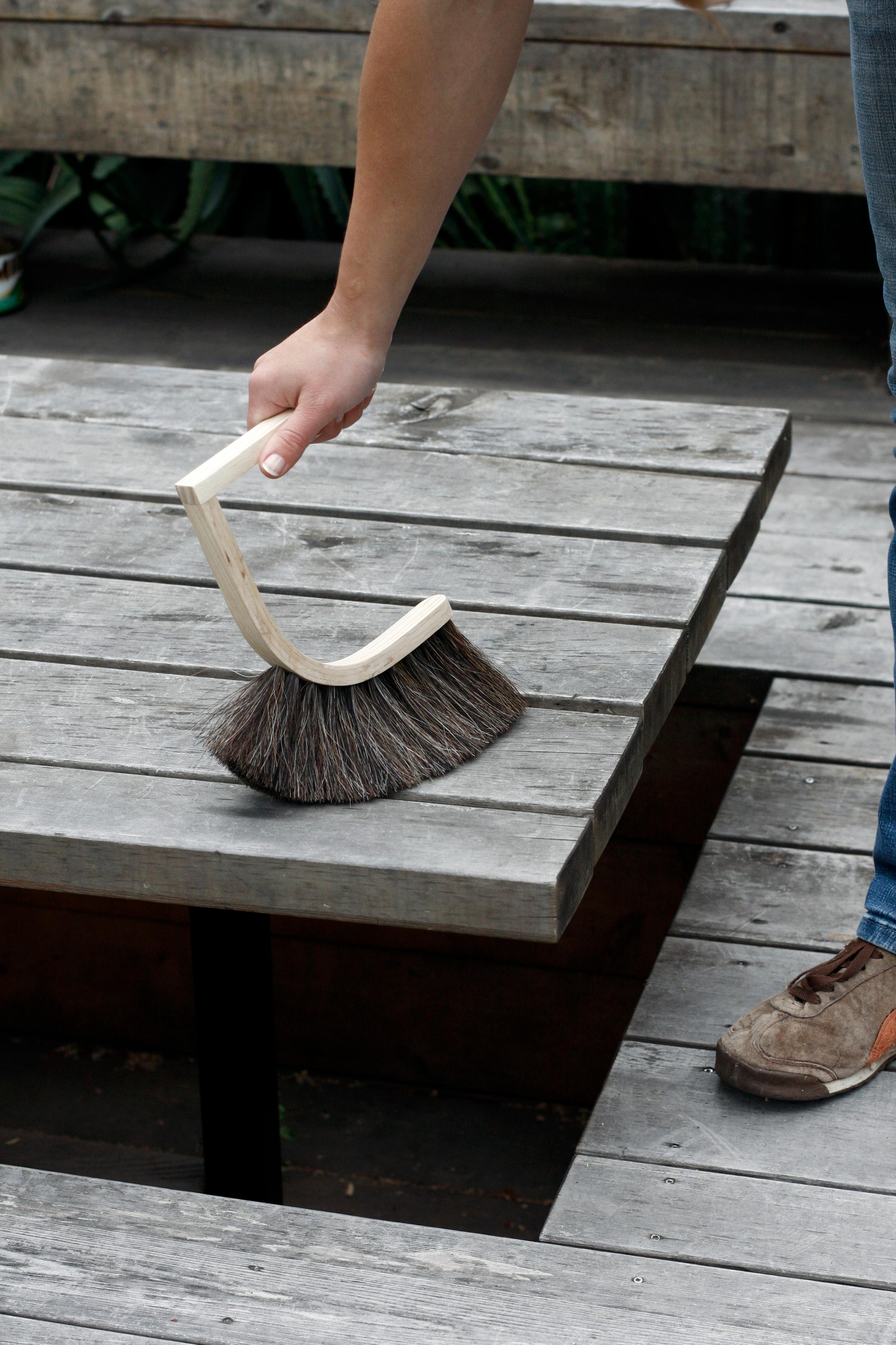 Modern Superstition Handbroom, Ash Bentwood Handle Horsehair Bristles, Limited Edition