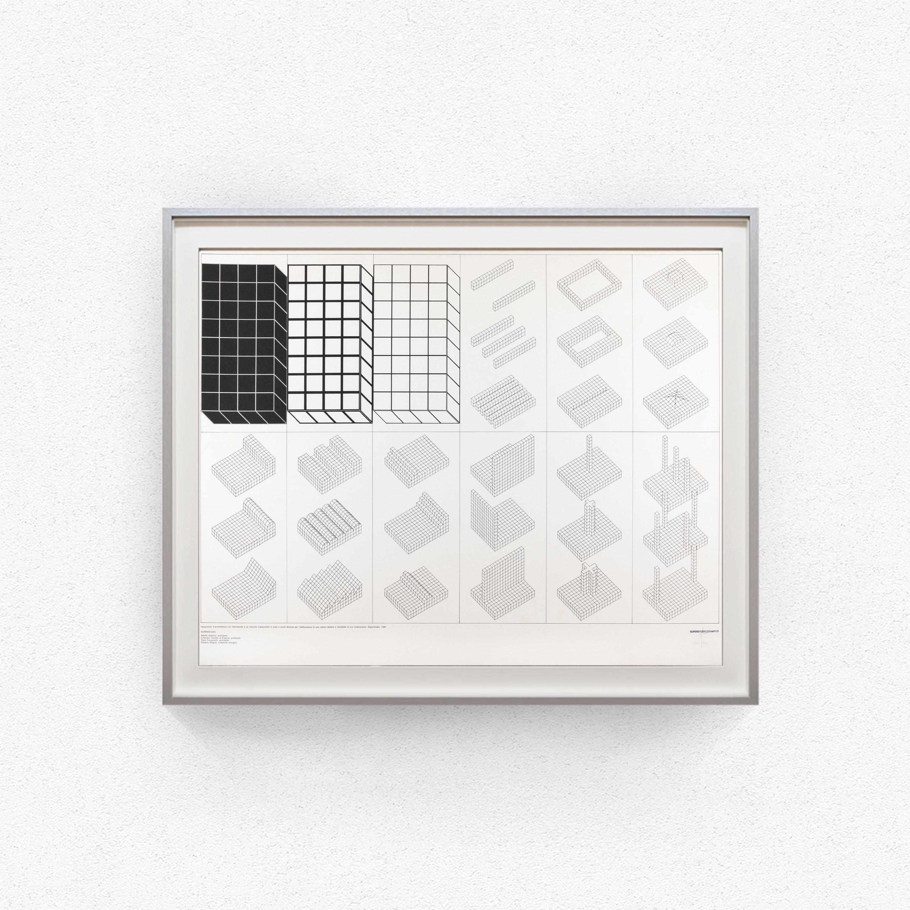 Istogrammi, Superstudio, Radical Architecture, Screenprint on Paper For Sale 1