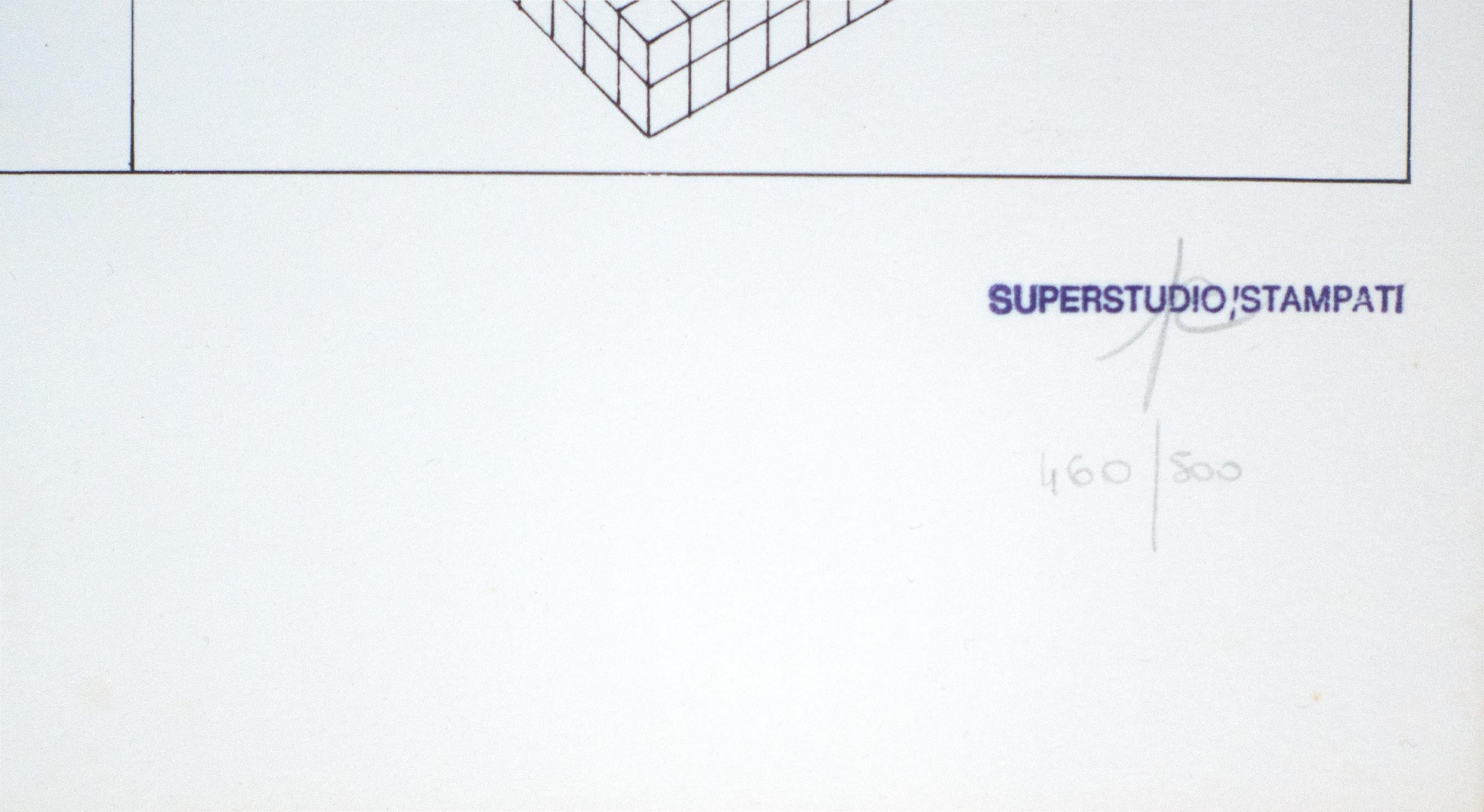  Istogrammi, Superstudio, architecture radicale, sérigraphie sur papier en vente 2