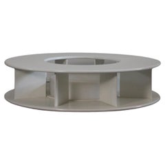 Superstudio Baazar Round Low Table in White Lacquered Wood by Giovannetti 1968