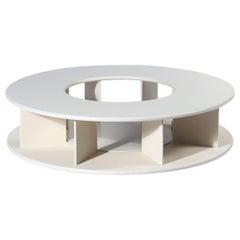 Superstudio Bazaar Round Low Table in Lacquered Wood Prod, Giovannetti, 1968