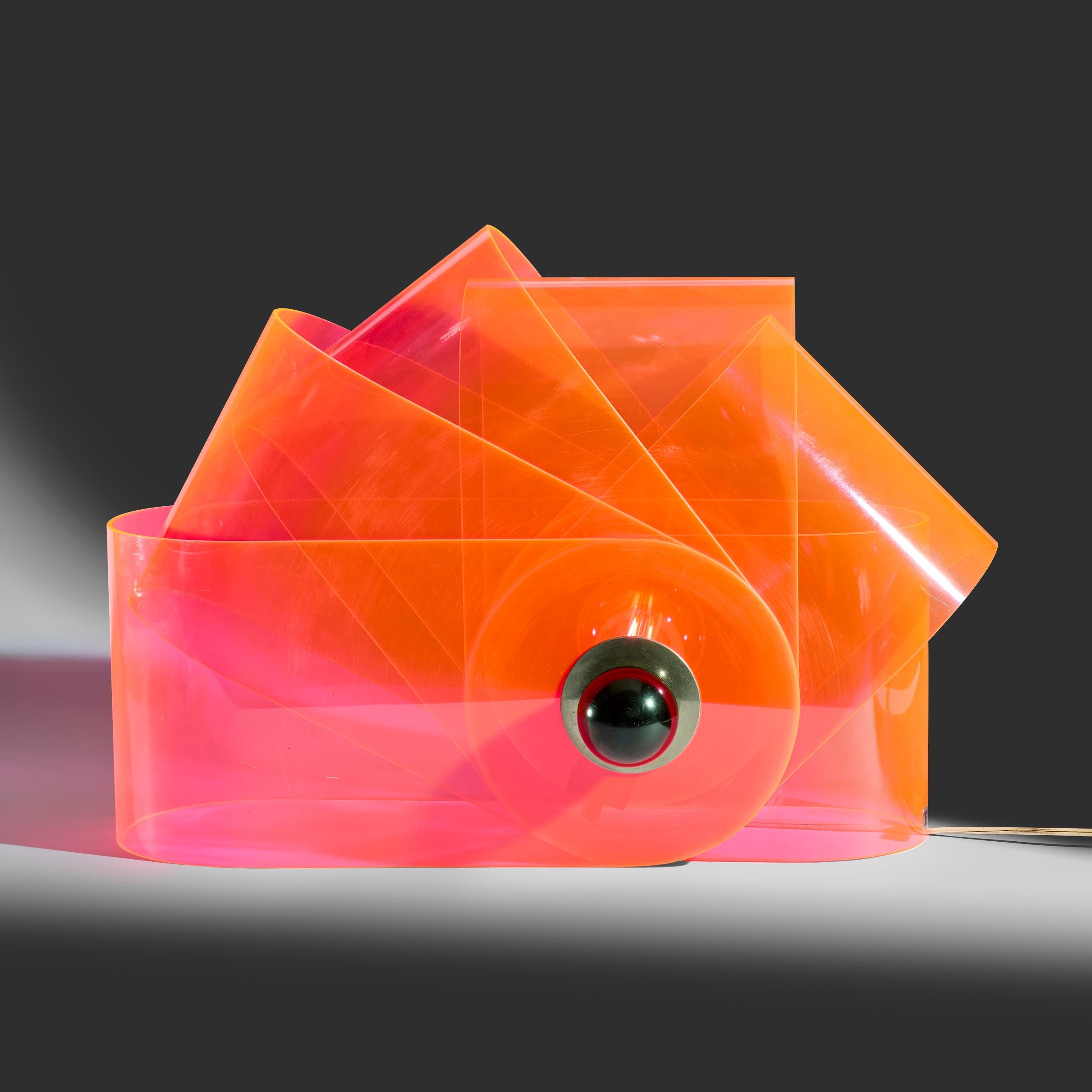 Superstudio early Production Lámpara Gherpe de Francesconi para Poltronova en rosa Moderno de mediados de siglo