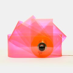 Lampada Gherpe di Francesconi per Poltronova, in rosa, Superstudio early Production