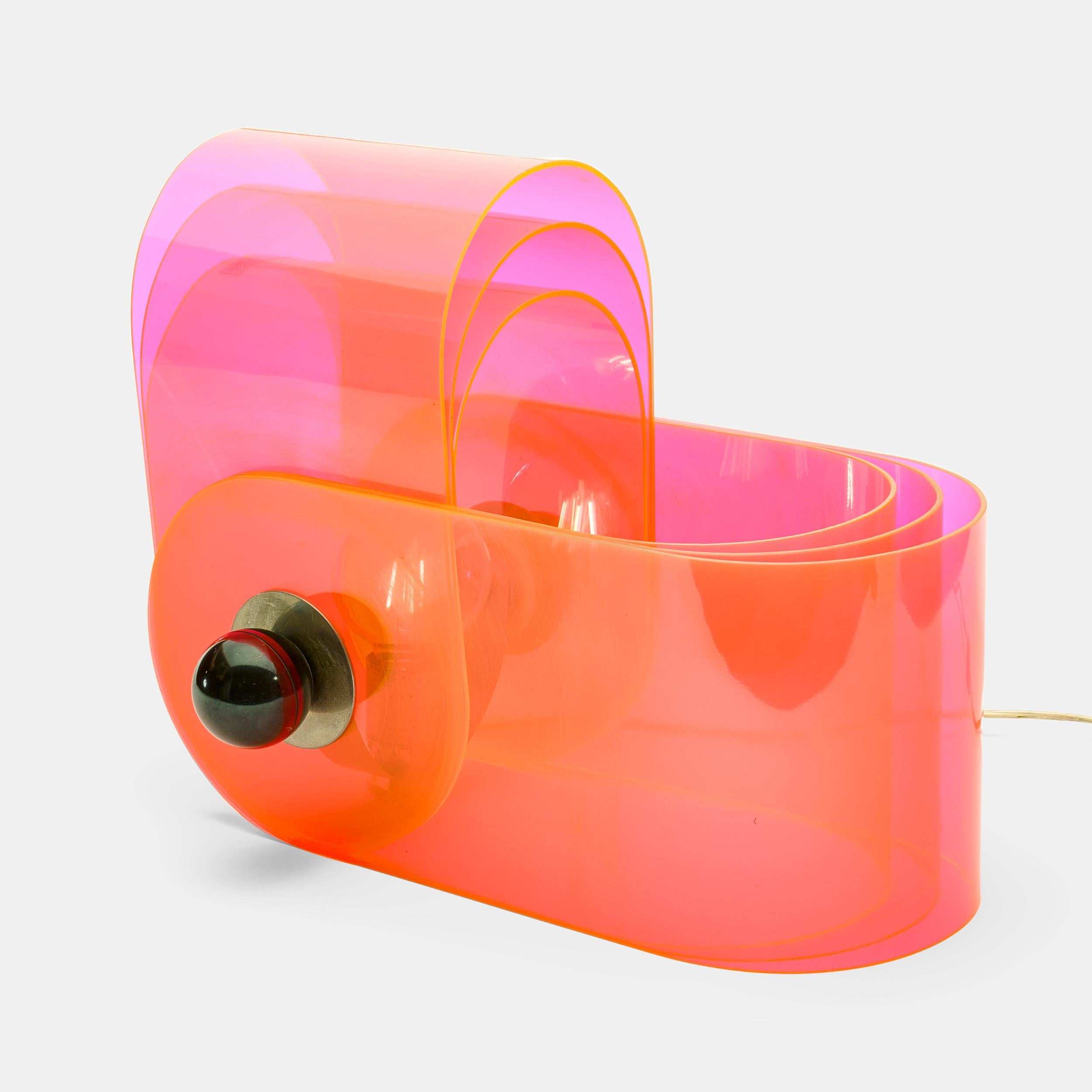 Superstudio early Production Lámpara Gherpe de Francesconi para Poltronova en rosa 1