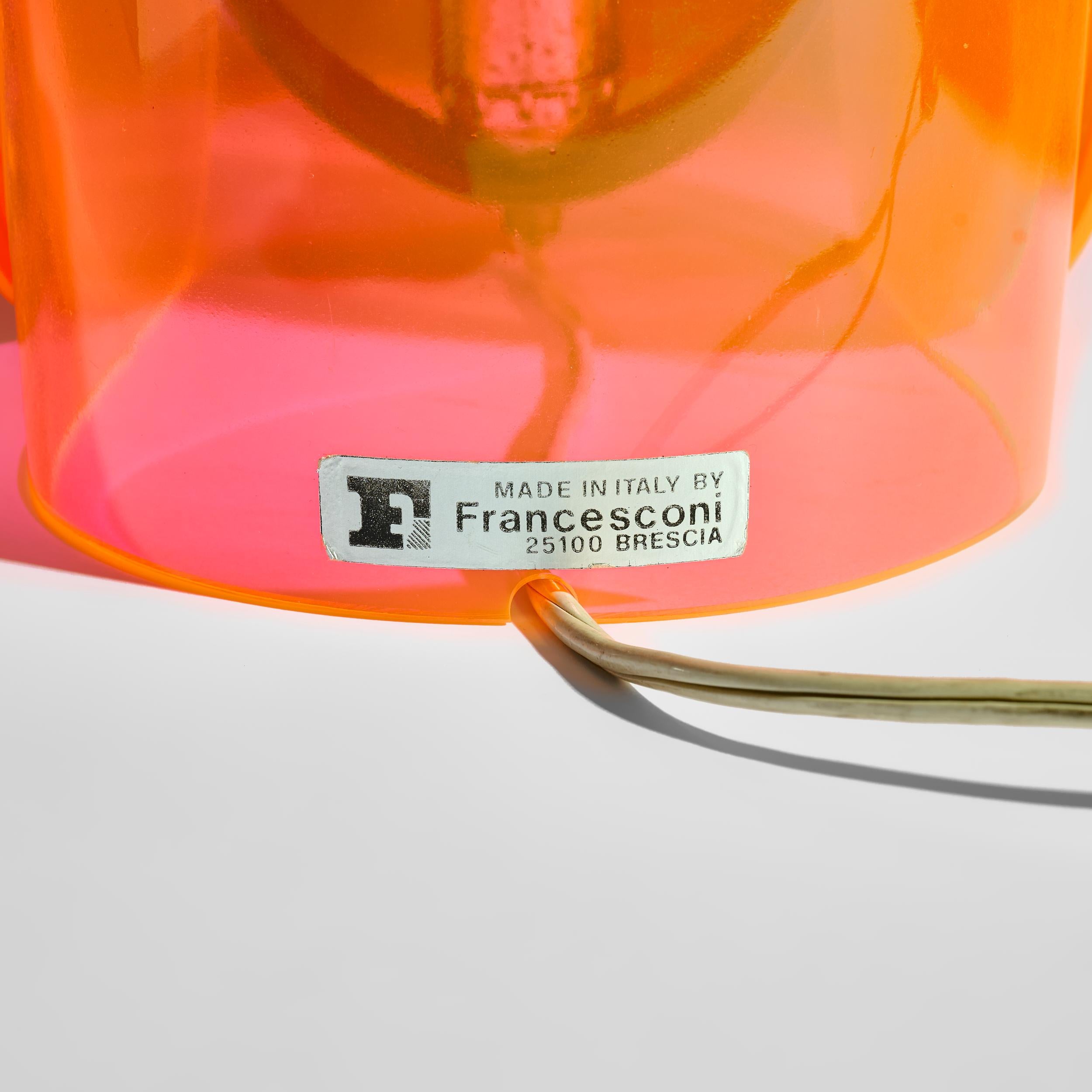 Superstudio early Production Lámpara Gherpe de Francesconi para Poltronova en rosa 2