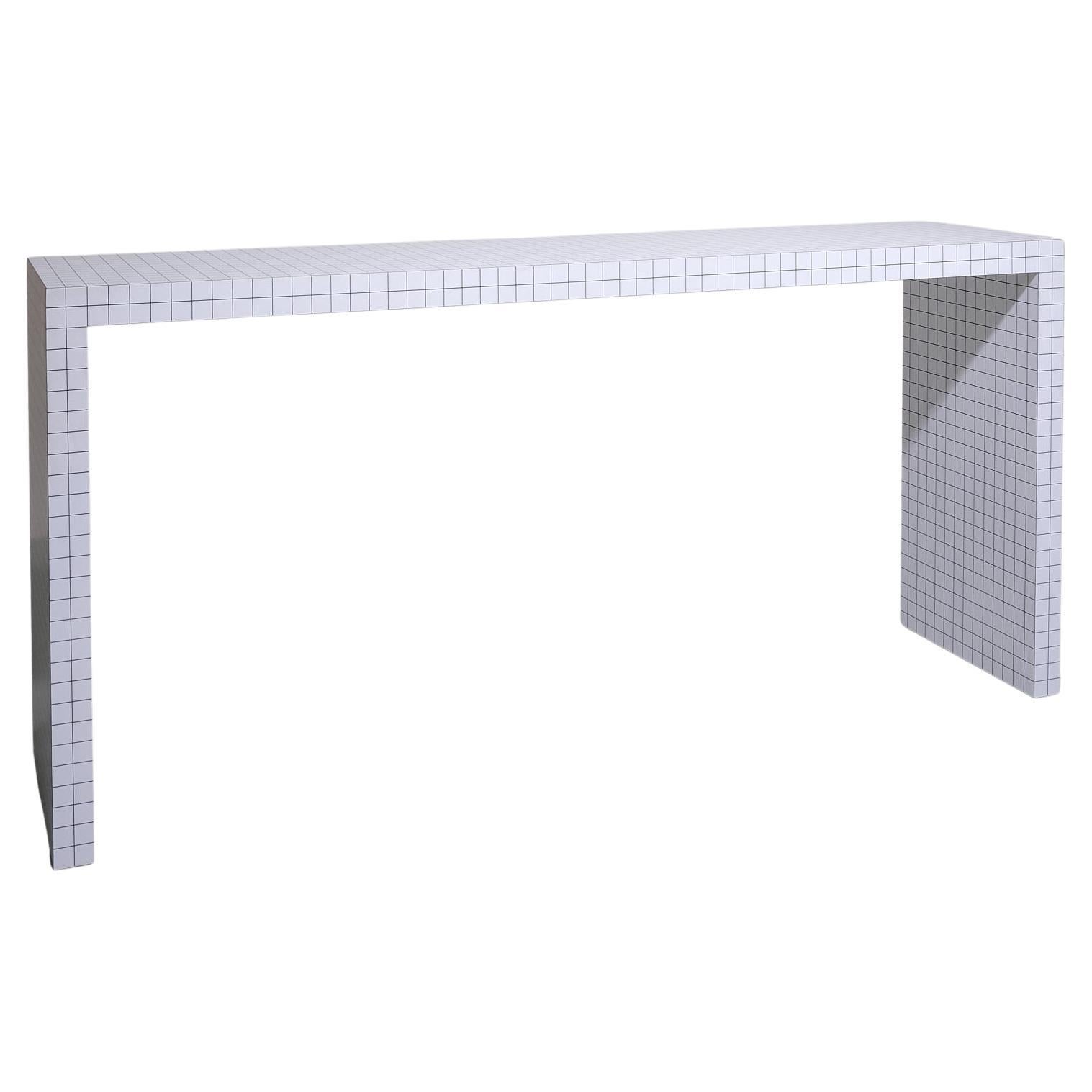 Superstudio per Zanotta Quaderna 710 Console Serigrafia nera su bianco in vendita