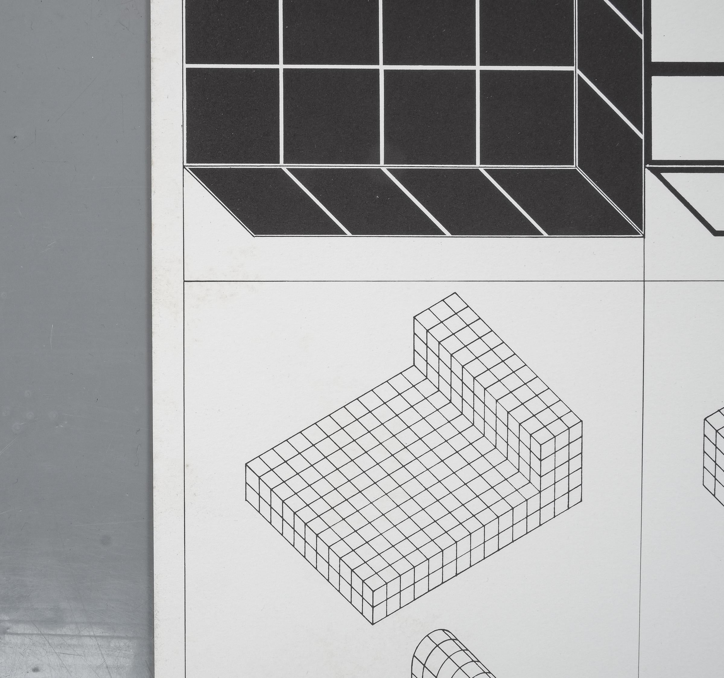 Mid-Century Modern Superstudio Lithograph Istogrammi d'architettura 466/500, Italy, 1969