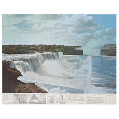 Lithographie Superstudio "Niagara o l'architettura riflessa":: 1970