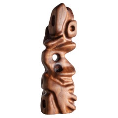 Organic hand carved sculpture in Oiled Walnut by Casey McCafferty