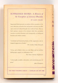 Suppressed Books a History of the Conception of Literary Obscenity First Edition