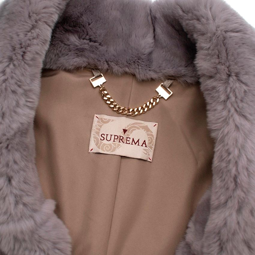 Gray Suprema Grey Rabbit Fur Gilet - Size Medium For Sale