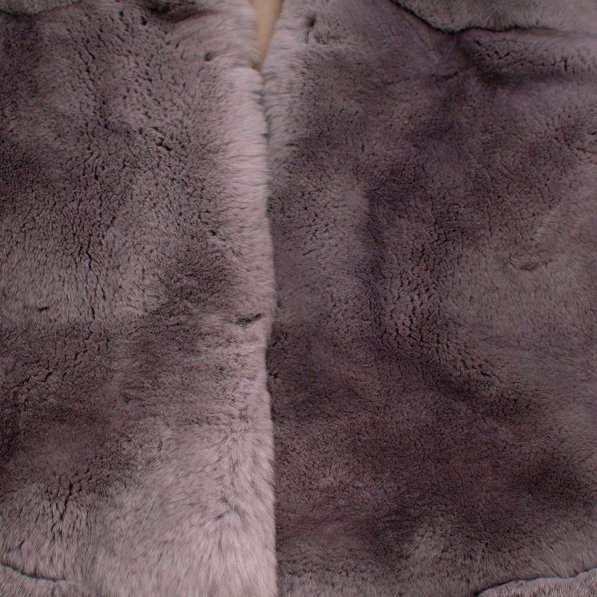 Suprema Grey Rabbit Fur Gilet - Size Medium In Excellent Condition For Sale In London, GB