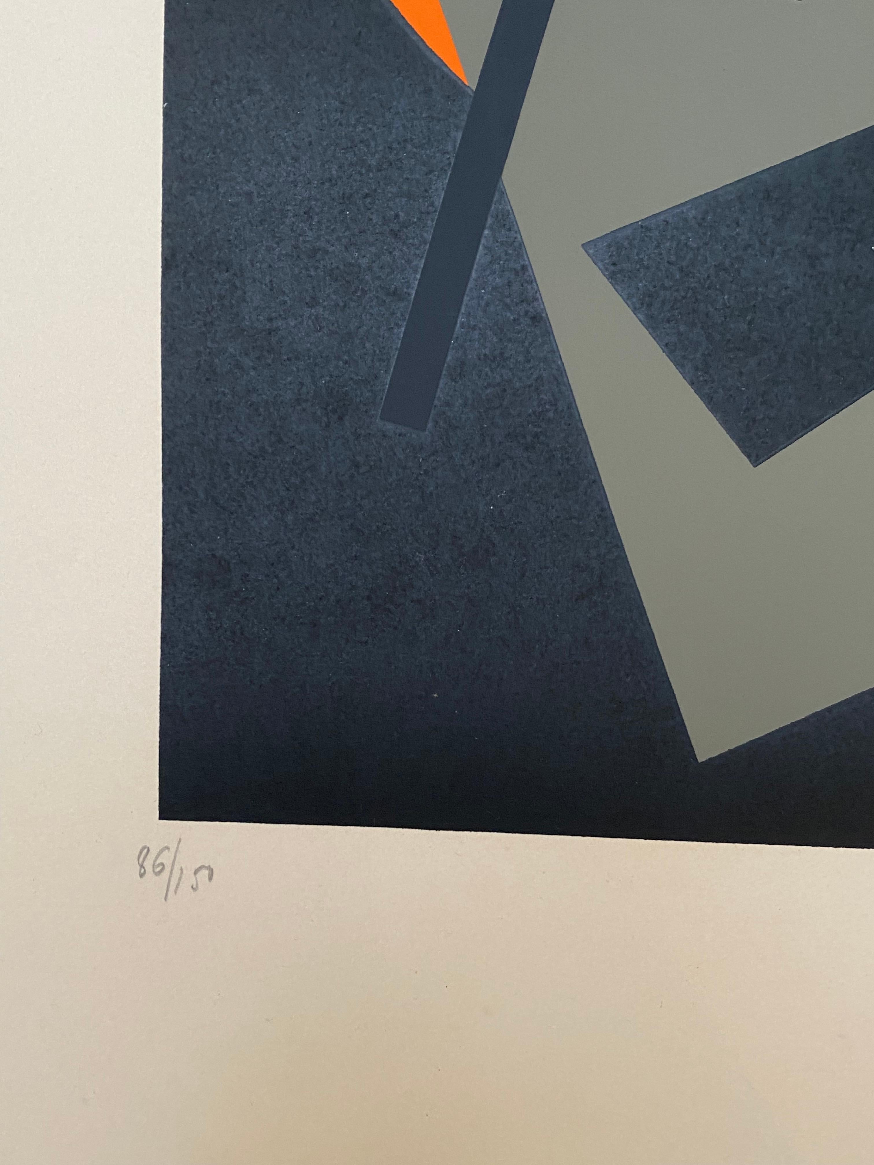 Paper Suprematism Silkscreen print by Nadia Leger For Sale
