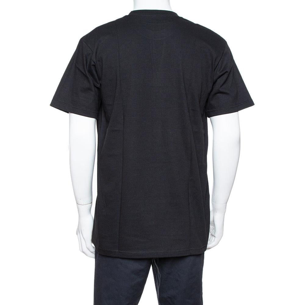 Supreme Black Cotton Swarovski Box Logo Crew Neck T-Shirt M In New Condition In Dubai, Al Qouz 2